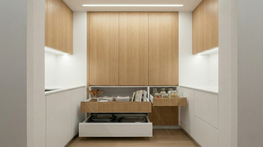 ideas para reformar cocinas pequeñas_alacenamiento vertical